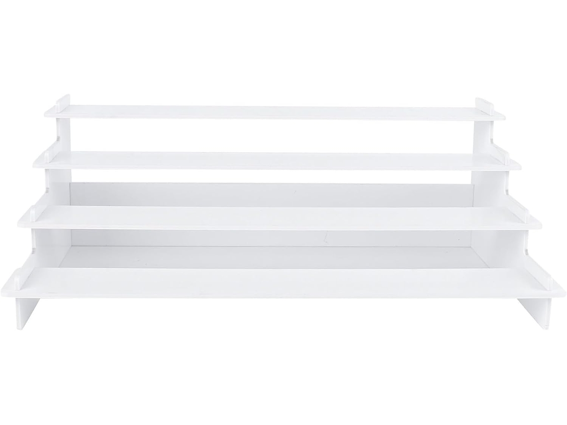 Suporte Trapezoidal De Acrílico Branco, Resistente E Seguro, Com Várias