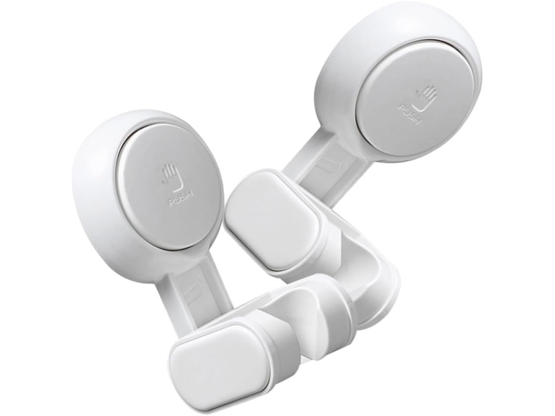 Suporte De Parede Ajustável Para Chuveiro Ultechnovo 2 Peças Com Ventosa Super Forte, Em Plástico, Para Chuveiros De