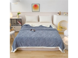 Manta de Lã Berbere Fansu em Cor Sólida com Estampa Jacquard Folhagem Super Macia e Fofa Ideal para Cama Lençó