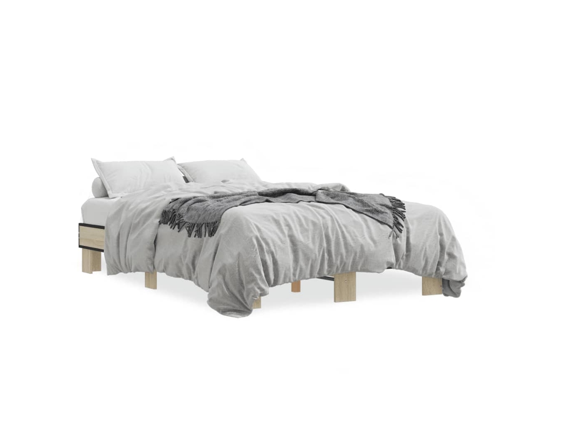 Bed Frame, Bed Frames Vidaxl Marrom Madeira Processada (120 X 200 Cm)