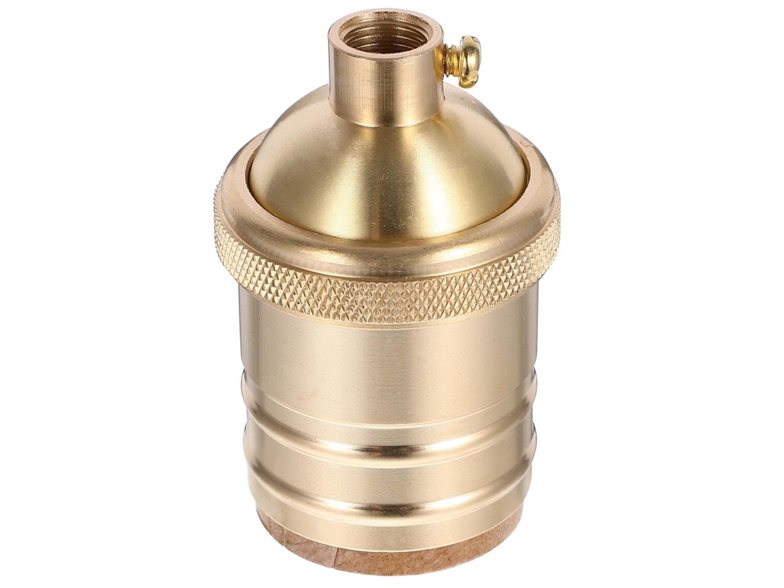 Soquete De Cobre E27/e26 Para Lâmpada Com Sistema De Travamento Do Núcleo E Conexão.