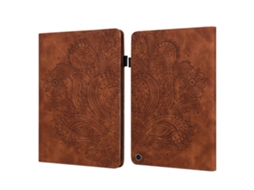 Capa de couro com padrão de pavão em relevo para tablet Google Pixel Webake