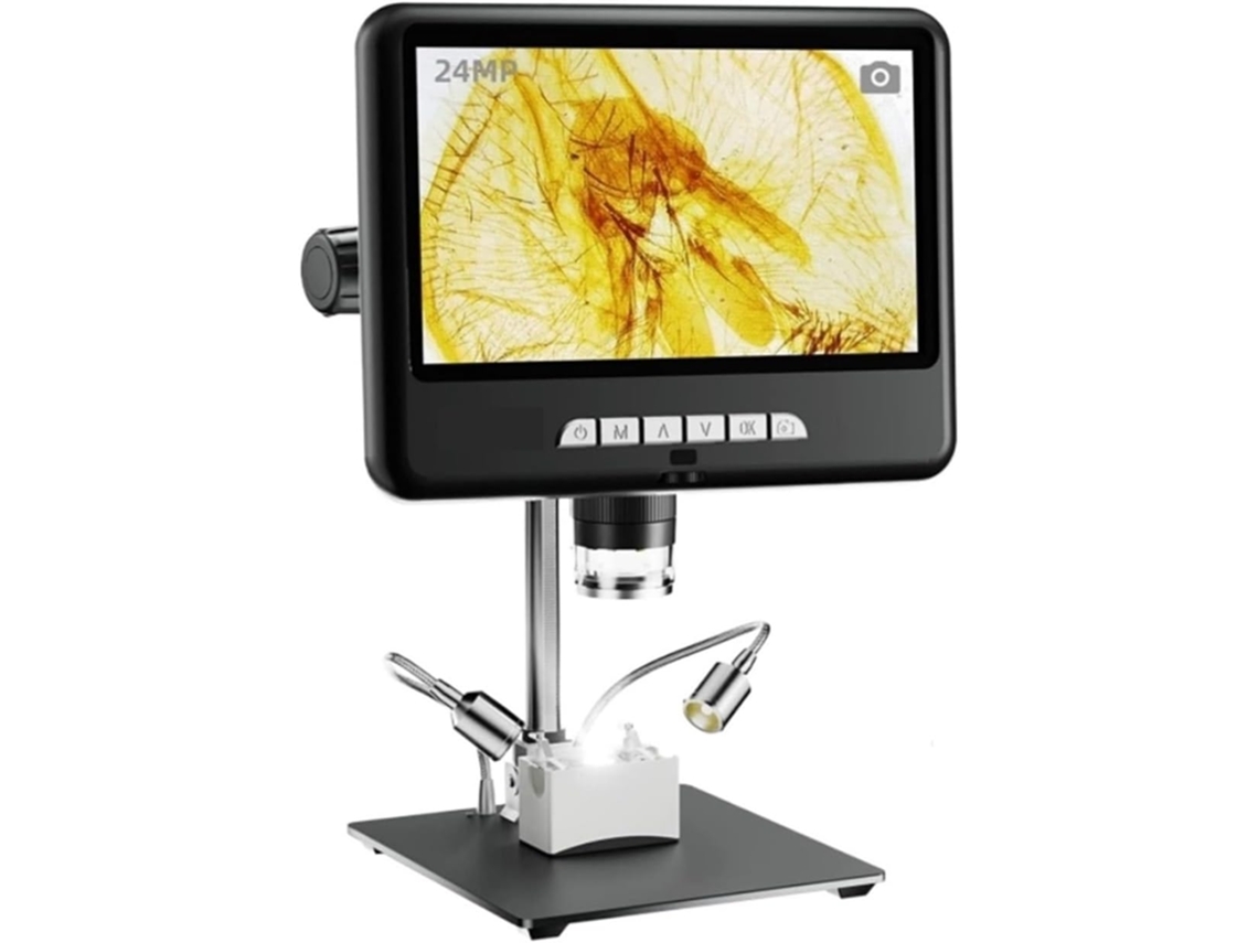 Microscópio Digital 2k 1200x, Microscópio Eletrônico Ips Hdmi de 10" com 32 Gb de Armazenamento. SFUSHOS