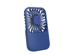 Mini Ventilador Portátil De Mão, Pequeno Ventilador Pessoal Recarregável Com Suporte Dobrável E Cordão, 3 Velocidades (azul)