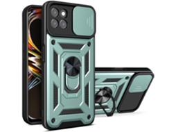 Capa Slj Oferece Proteção Militar para Oppo Realme 8I HONGWE. Acrílico Anti-Choque Rígida Verde