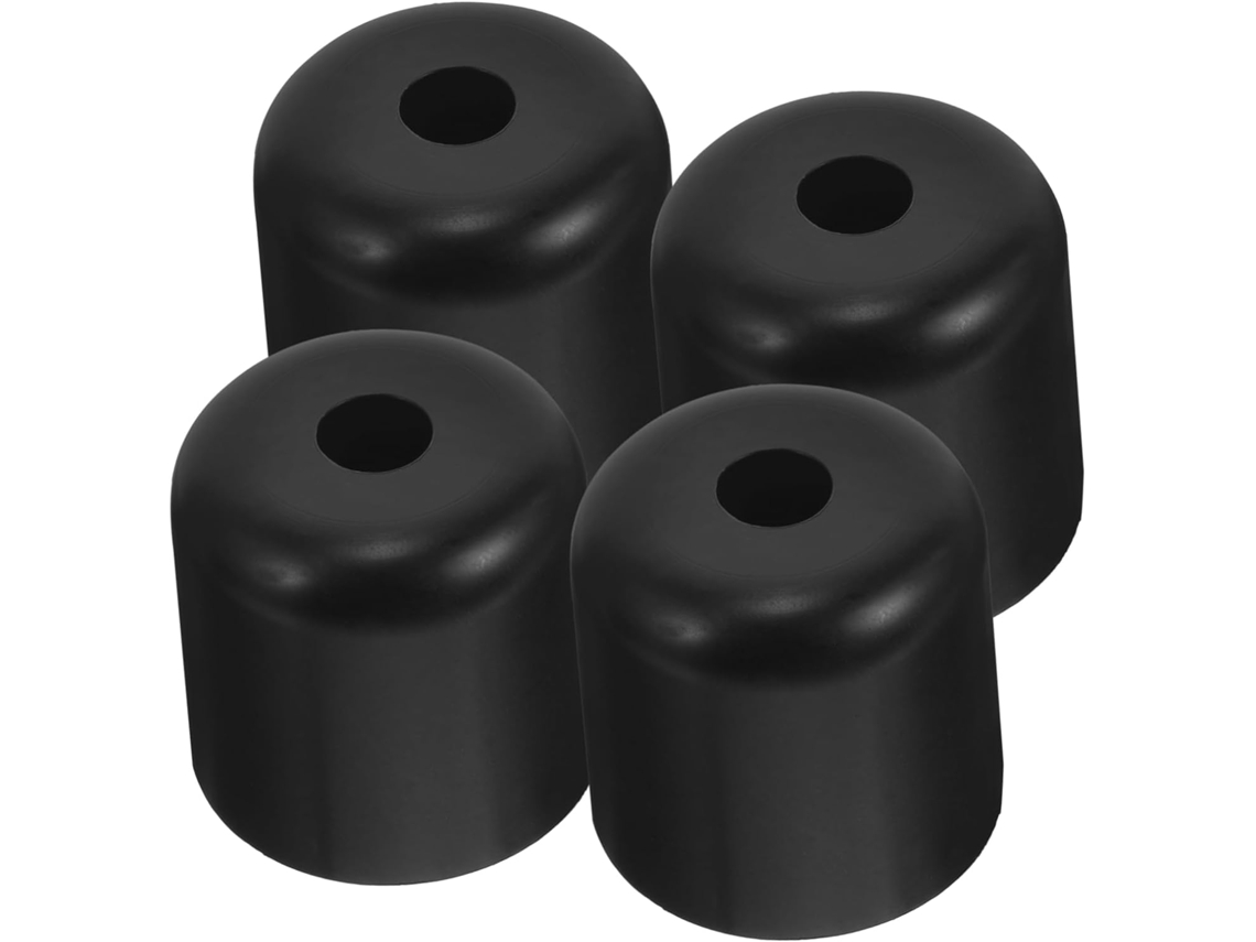 Conjunto De 4 Pés Plástico Preto Com Rosca Para Móveis, Ideais Para Substituição Em Sofás, Cadeiras, Cômodas E Armários