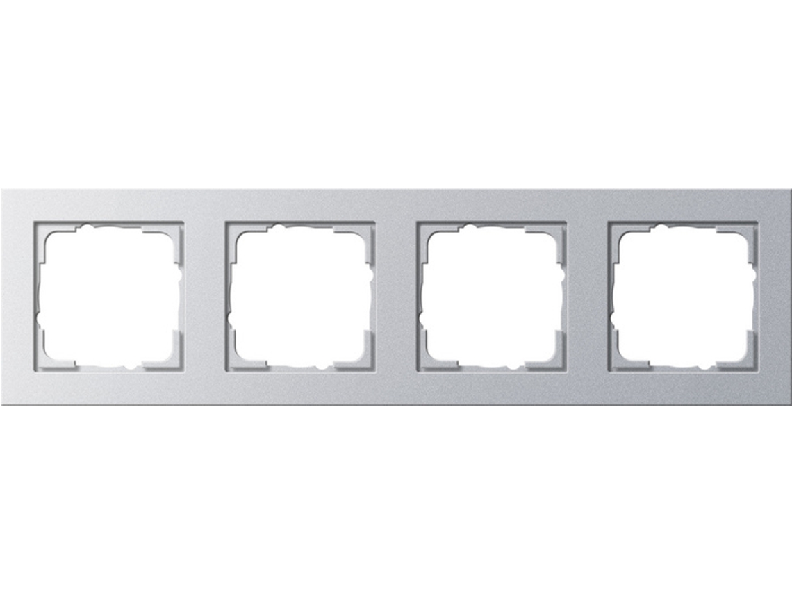 Quadro de 4 vias E2, Standard 55, System 55 Alumínio 021425 Gira (021425)