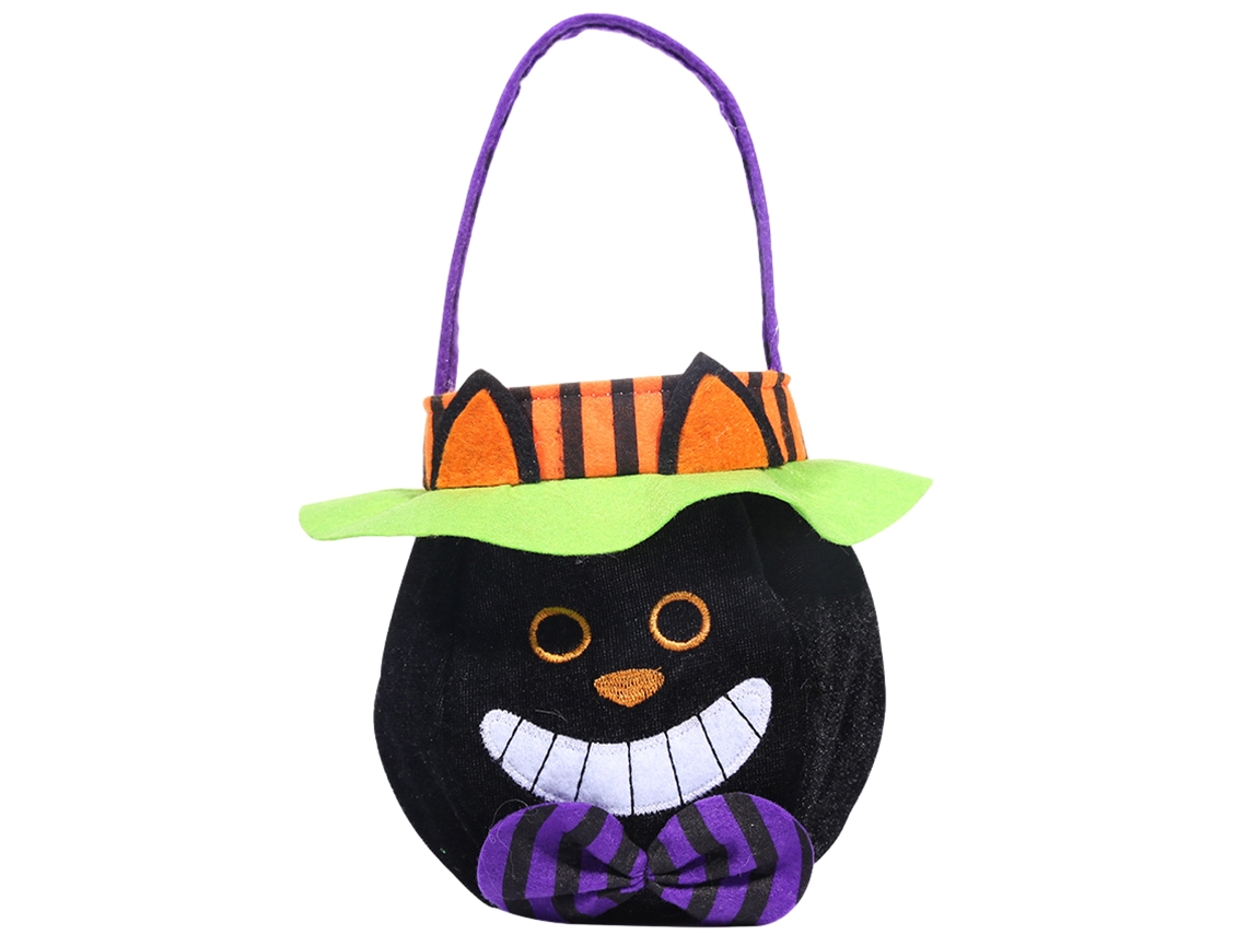 Sacos de Halloween Balde de Pelúcia para Doces Saco de Abóbora para Crianças NEVEANCE