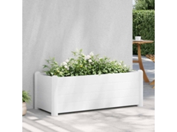 Vidaxl Canteiro Elevado Para Jardim Pp 100x43x35 Cm Branco