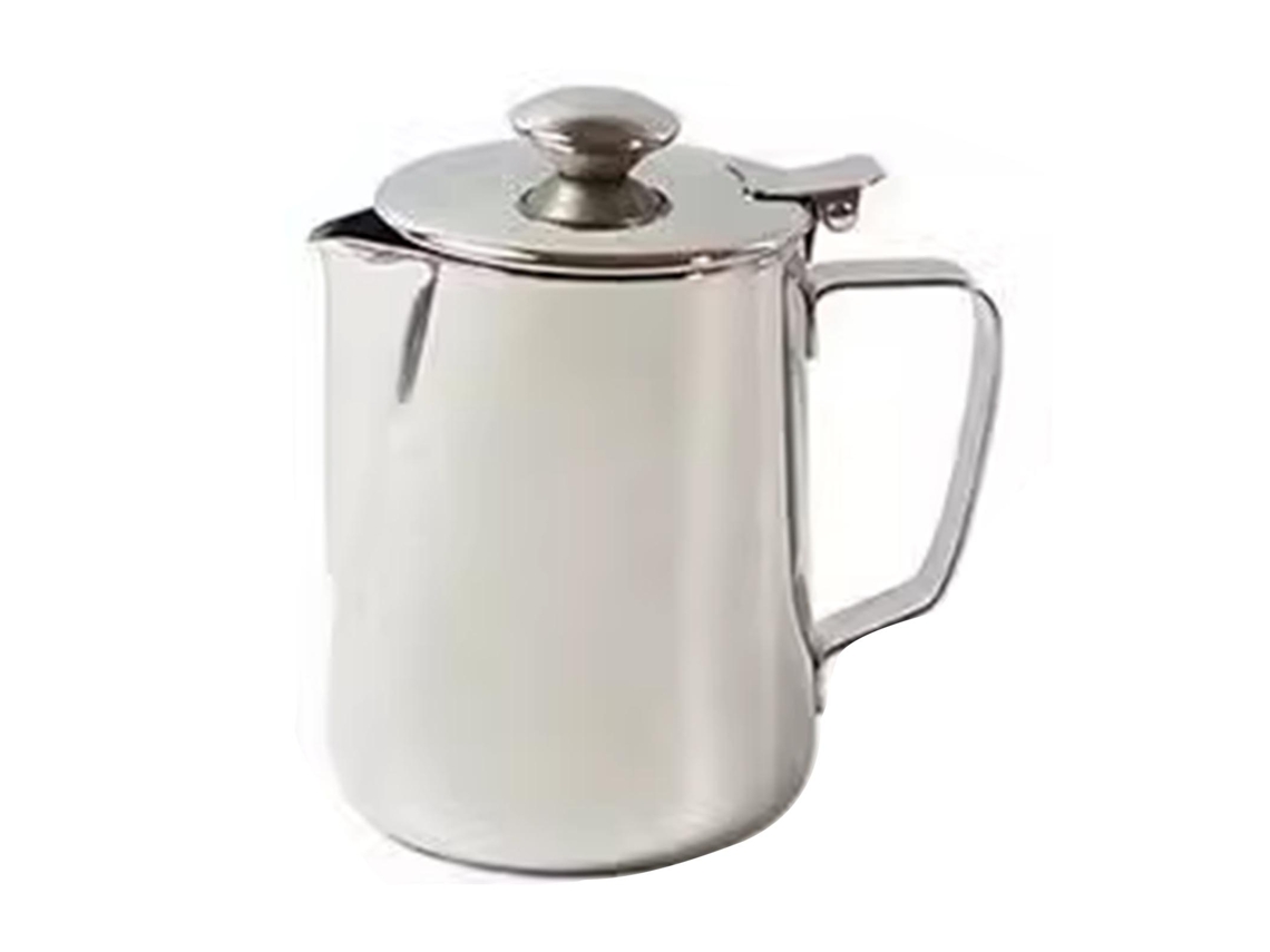 Jarra Para Espumar Leite Espessada Em Aço Inoxidável Com Bico Pontiagudo Para Espumar Leite, Jarra Para Café, Chá Com Leite, Latte, 600ml