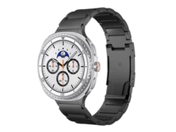 Bracelete Metal com Fivela Tartaruga para Samsung Galaxy Watch 8/8 Classic Preta XIAOMOYU