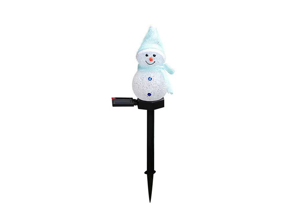 Farol Solar Boneco Neve Santa Jardim Luz Ip65 | S/MARCA