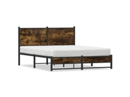 Bed Frame, Bed Frames Vidaxl Marrom Aço (137 X 190 Cm)