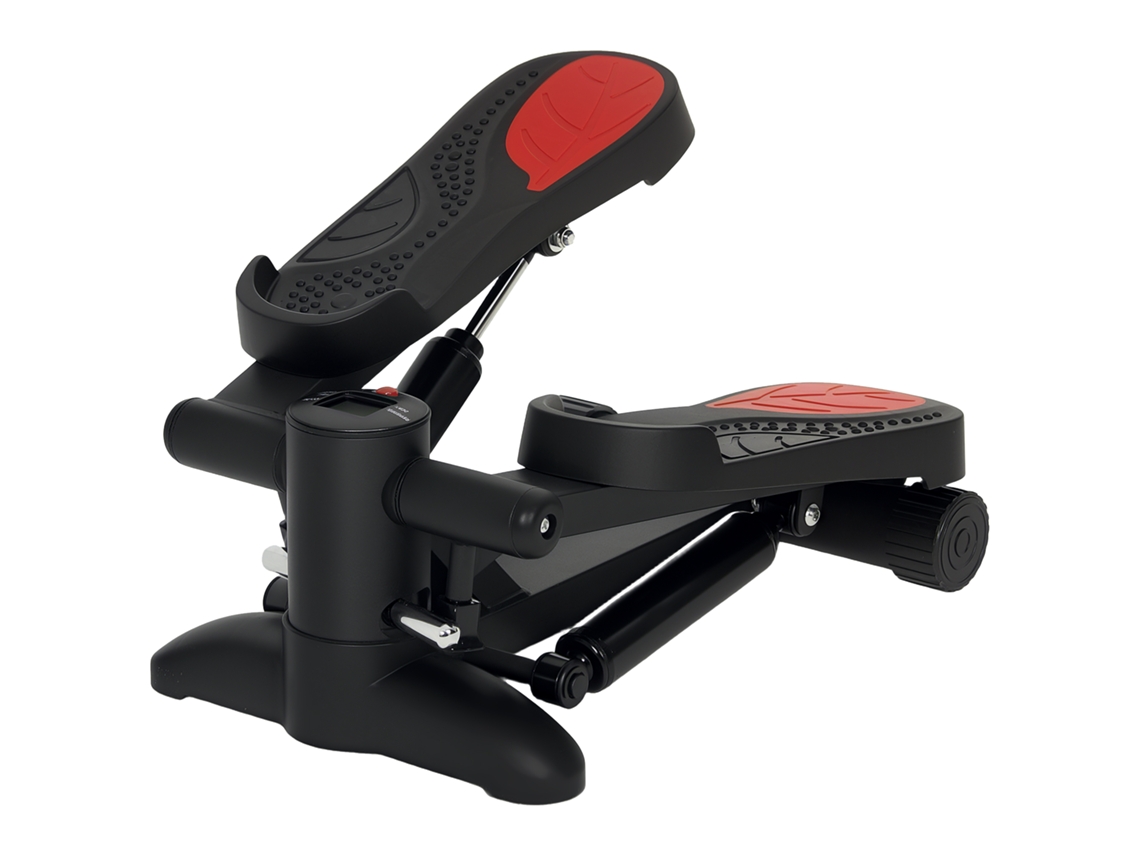 Mini Stepper Fitness Com Lcd E Pedais Antiderrapantes Preto