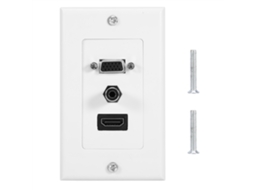 Laxiscreed Painel De Plugue Direto Fêmea Hdmi, Vga E 3.5mm Para Integração De Várias Interfaces