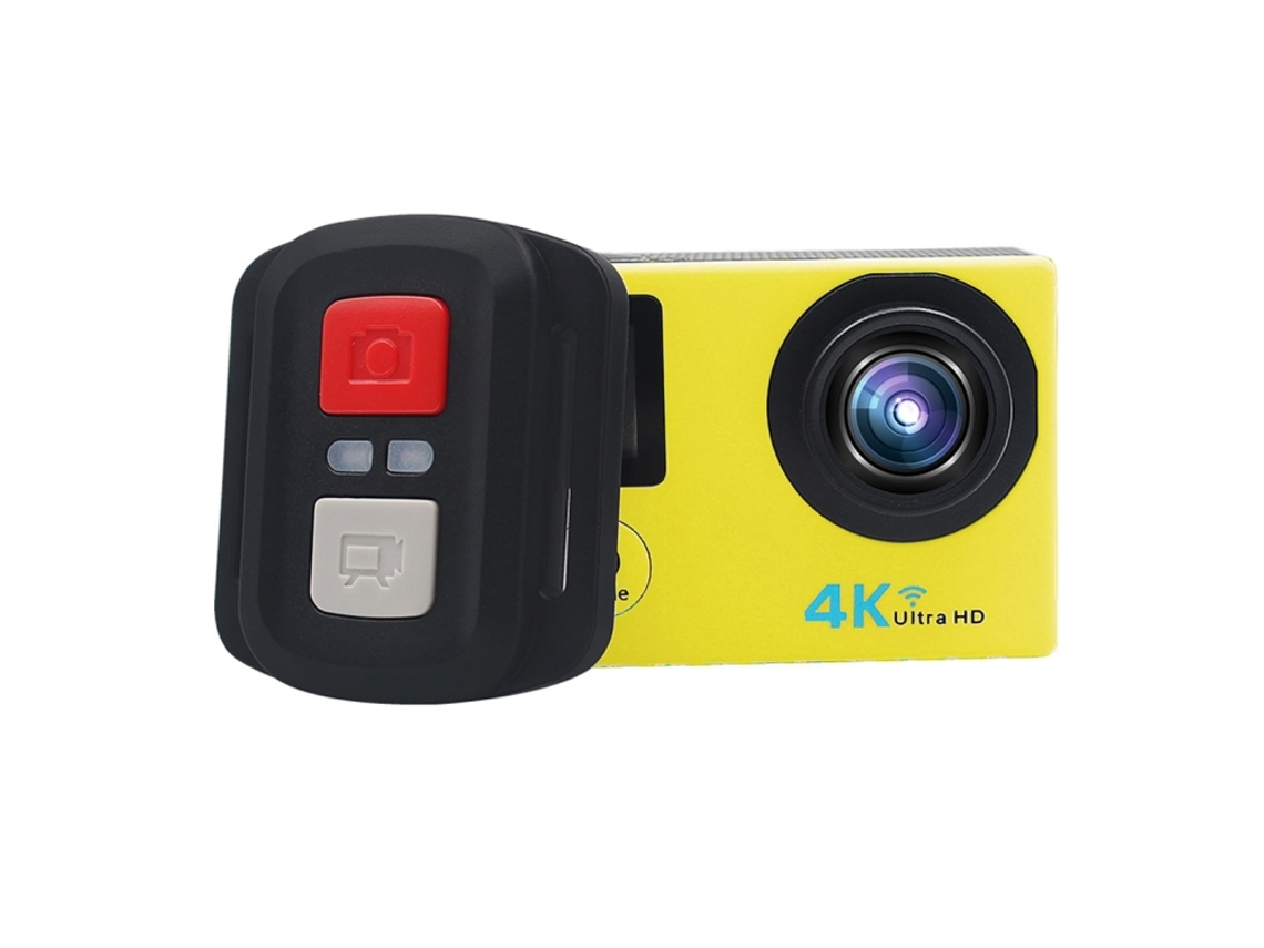 Halinuia Câmera Esportiva 1080p Wifi Tela 2,0 Polegadas 140 Graus Com Controle Remoto