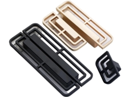 1 Puxador De Porta Armário Quarto Em Liga Zinco Estilo Moderno Preto 6285-32mm