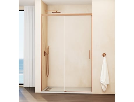 Cabina De Duche Fixo Deslizante 160 165 Cm. Modelo Basica Cobre Gme