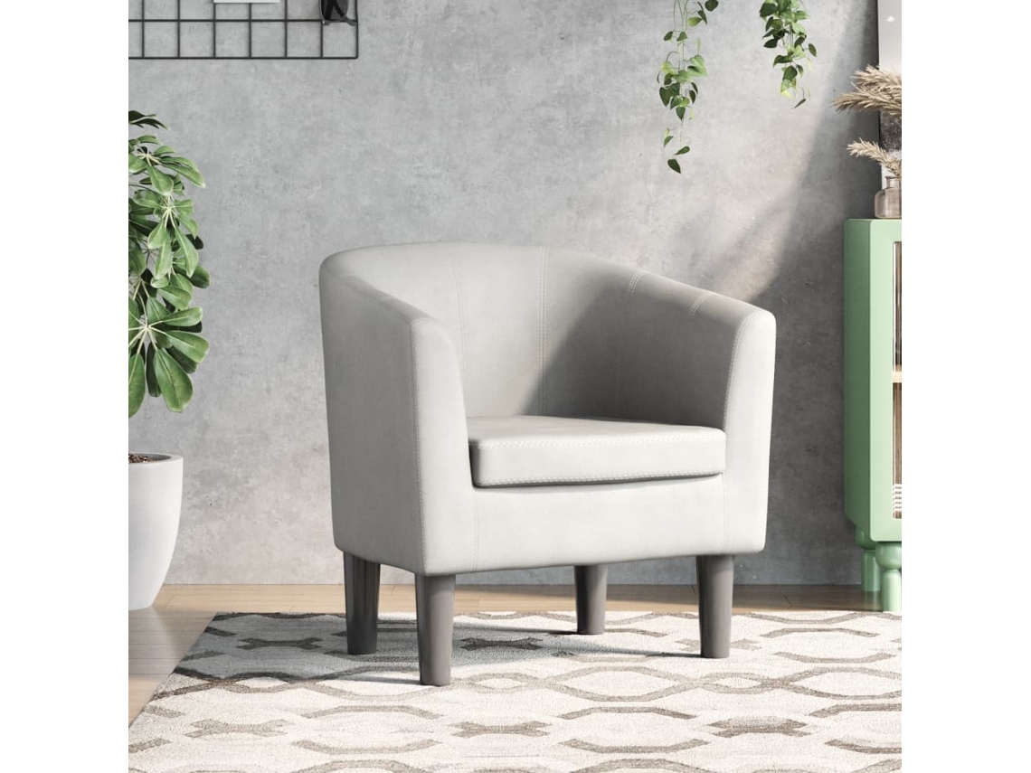 Vidaxl Poltrona Couro Artificial Branco