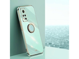 Capa Para Celular Xinli Straight Edge 6d Electroplate Tpu Com Suporte De Anel Para Honor V40 5g
