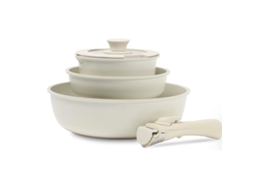 Conjunto de 5 peças - Panelas e Frigideiras Klack - Antiaderente com Revestimento em Granito, Alça Removível, Livre de PFOA, Gás, Elétrica, Indução
