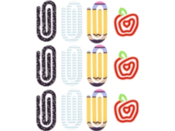 Clipes acrílicos jumbo genéricos para professores, pacote com 12 clipes decorativos grandes, presentes divertidos para professores.
