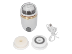 Escova de limpeza facial elétrica recarregável e à prova d'água IPX5 com 2 cabeças e 2 velocidades.