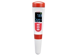 Medidor de pH portátil Primerox com LCD para água potável, piscicultura, laboratórios e agricultura.
