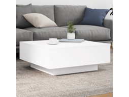 Vidaxl Mesa De Centro 80x80x31 Cm Contraplacado Branco