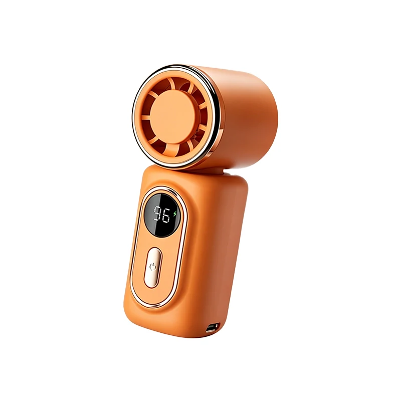 (laranja) Mini Ventilador De Mão Com Bateria Recarregável