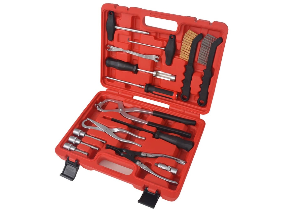 Vidaxl Kit De Ferramentas De Montagem E Manutenção De Travões 15 Pcs