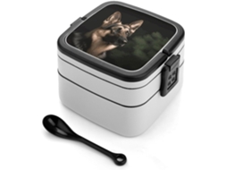 Marmita Bento Lancheira De Camada Dupla Com Colher E Alça, À Prova De Vazamentos, Marmita Bento Multifuncional Para
