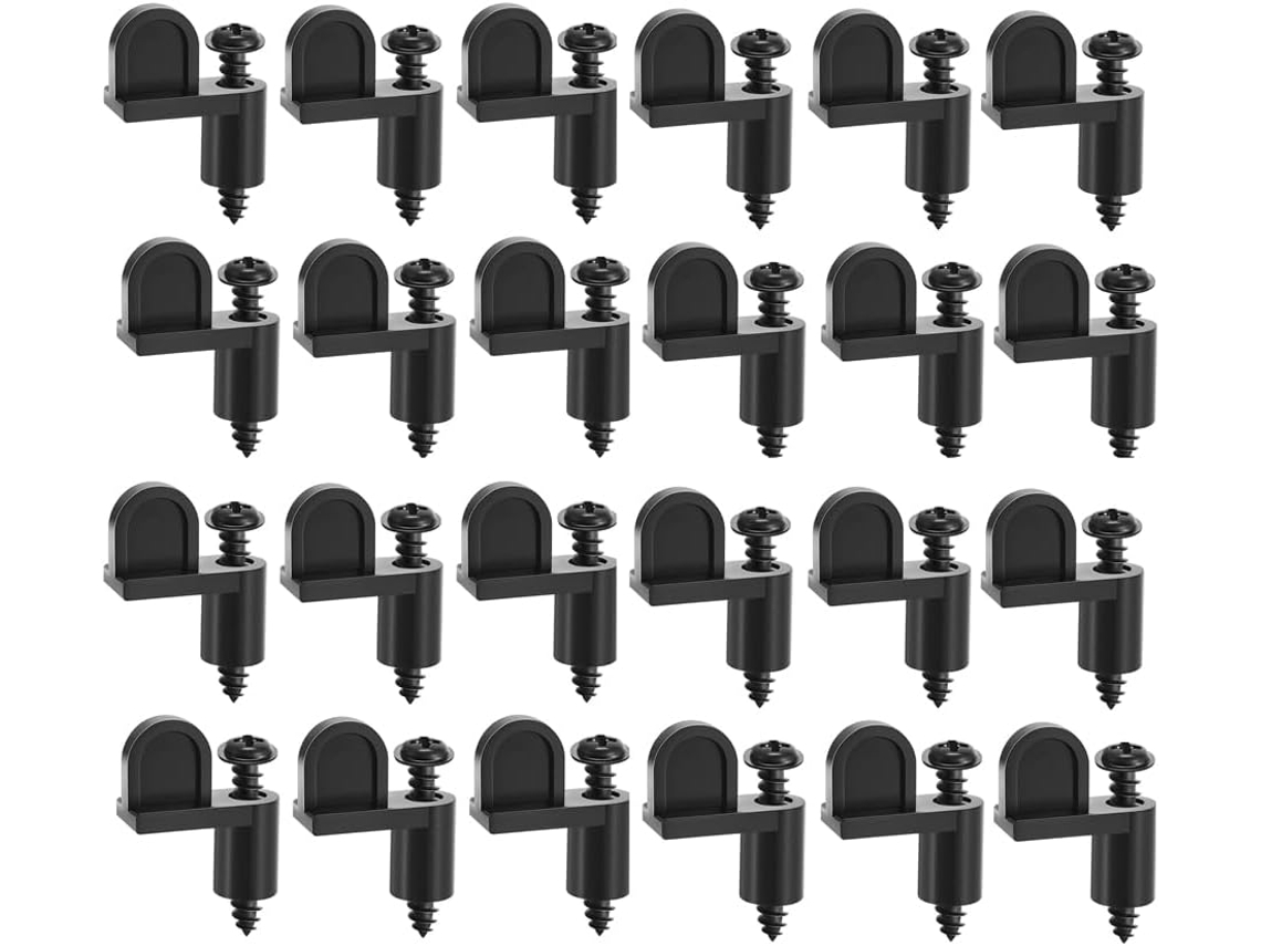 Conjunto De 24 Clipes Para Mosquiteiro 3 8de Polegada Com Parafusos Da Yiyao Clips Deslocados Janelas, Ideais Para Fixar