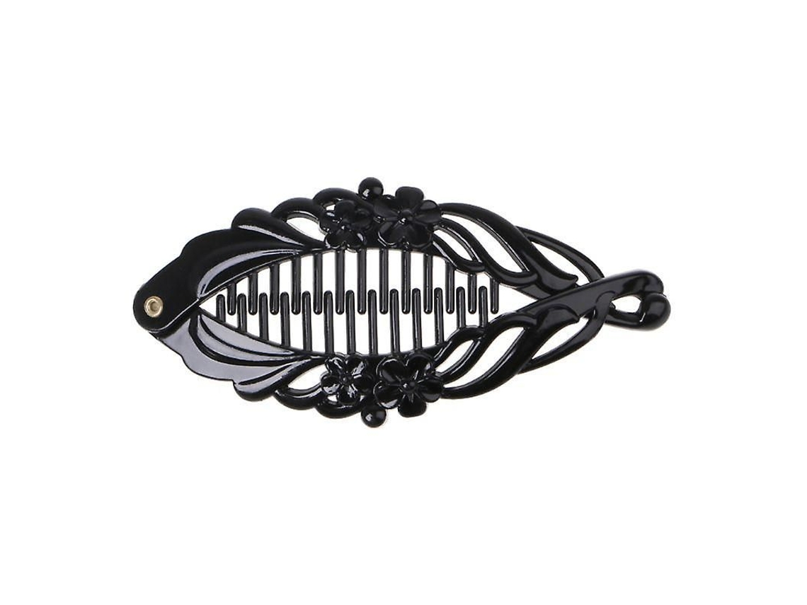 2026 pinza de Plátano Preto Simples para Cabelo de Todo Tipo Duradoura Fácil de Usar