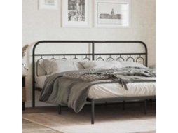 Vidaxl Cabeceira De Substituição 200 Cm Metal Preto