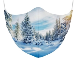 Máscara de Proteção para Homem OTSO Winter Landscape Multicor para Corrida (L-XL)
