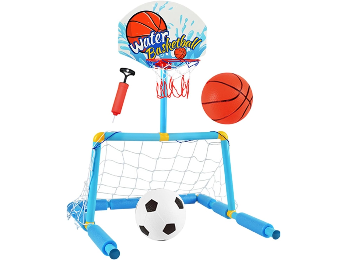Cesta De Basquete Para Piscina Jogo Aquático 2 Em 1 Com Gol De Futebol, Brinquedo Interativo De Ba Vayotoy