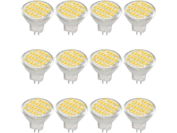 Lâmpada Led Mr11 Gu4 Dc/ac 10 30v 3w, 12v, 24v, Equivalente A Lâmpada Halógena De 30w Branco Quente 3000k Brilvibera
