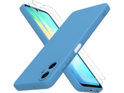 Capa Vidros Temperados Proteção Para Samsung Galaxy A06 Hongwe. Anti-choque Azul