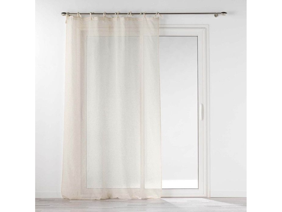 Cortina Voile Com Laços ''norine'' 140x240cm Natural