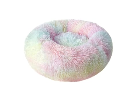 Cama Redonda Donut Para Cão, Gato de Pelúcia Calmante Confortável Dormindo Tapete Cesta Cor de 40cm Rnemitery