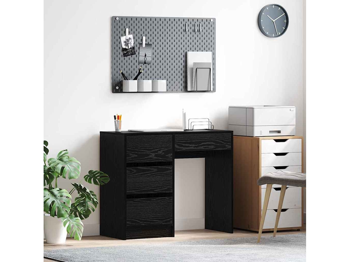 Vidaxl Mesa Carvalho Preto Derivados De Madeira 90 X 37.5 X 75 Cm