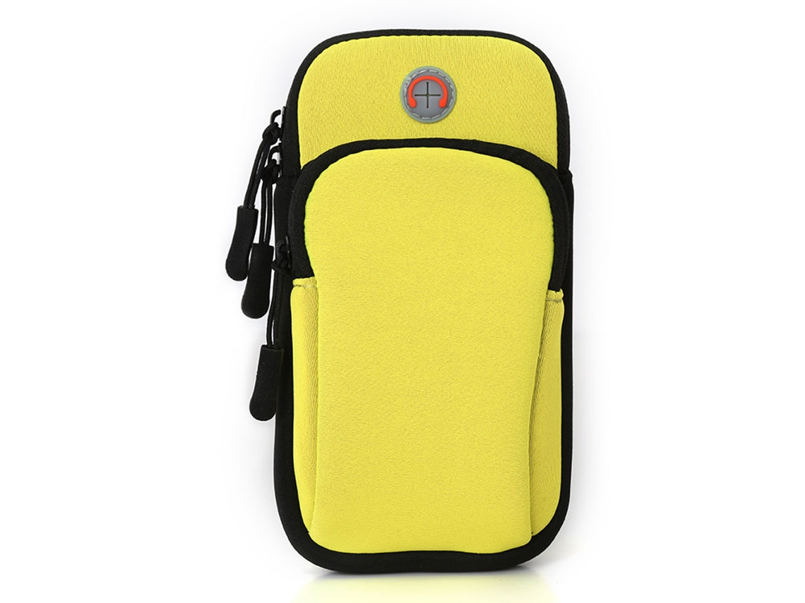 Bolsa De Braço Impermeável | Entrada Para Fone De Ouvido | Perfeita Para Corrida (amarela)