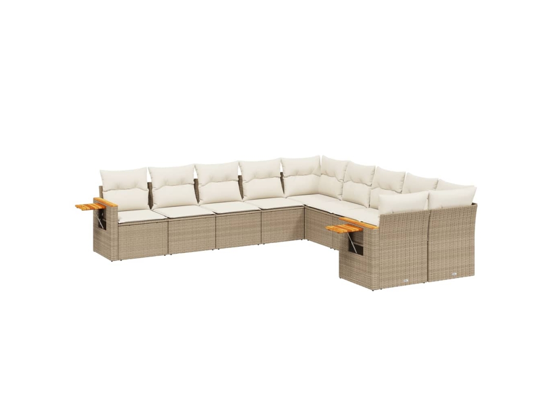 Garden Sofa Set, Garden Sofa Sets Vidaxl Bege Rattan / Vime (n/a)