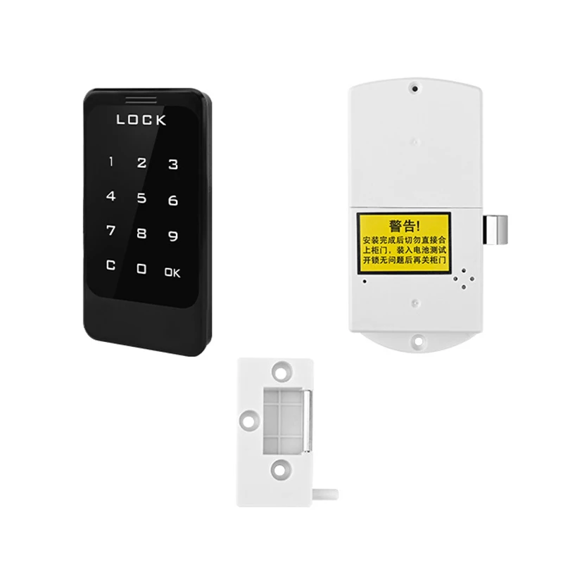(preto) Teclado Sensível Ao Toque, Fechadura Elétrica De Combinação Para Gaveta De Armário, Trava Automática Com Motor.