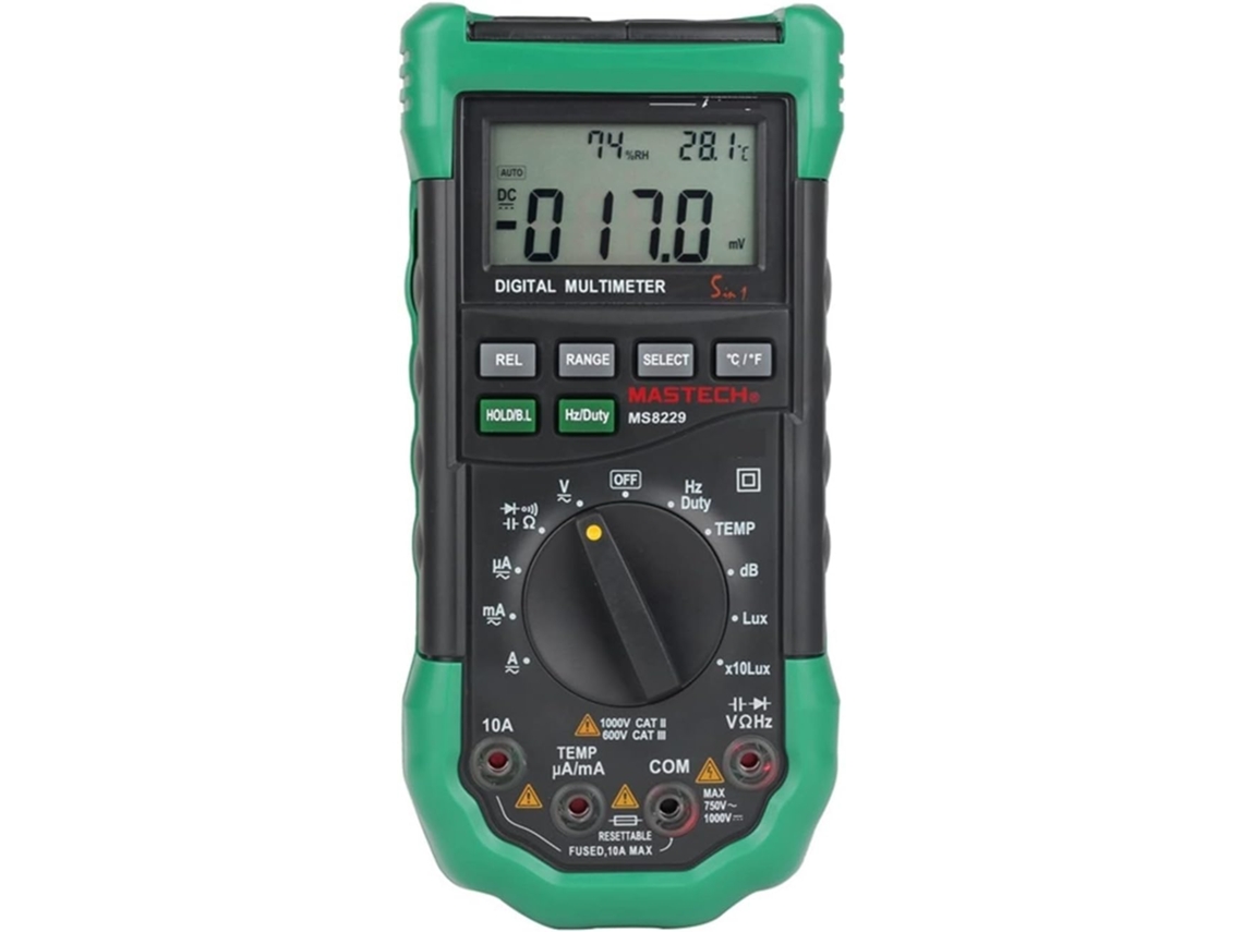 Multímetro Digital Multifuncional 5 Em 1 Ms8229 Com Seleção Automática