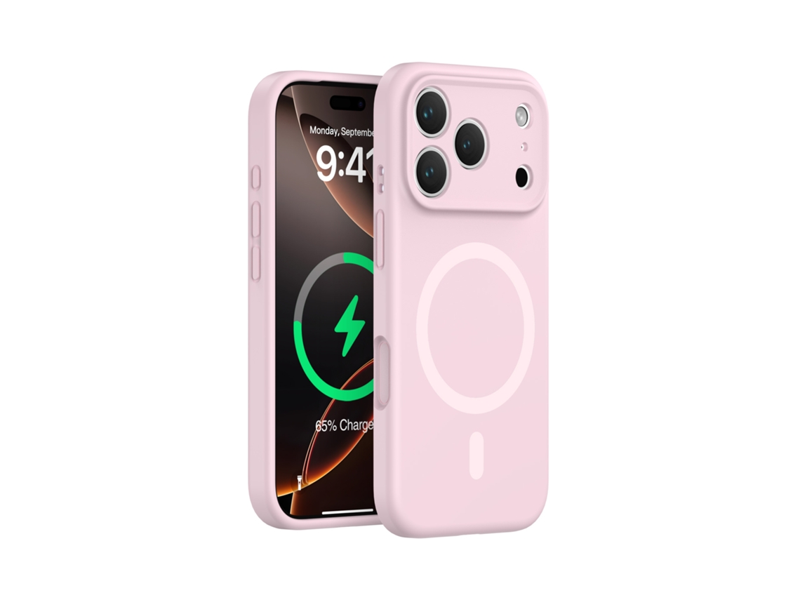 (rosa, Iphone 17) Capa De Silicone Líquido Para Iphone, Forte Fixação Magnética, Proteção Completa, Design Simples.