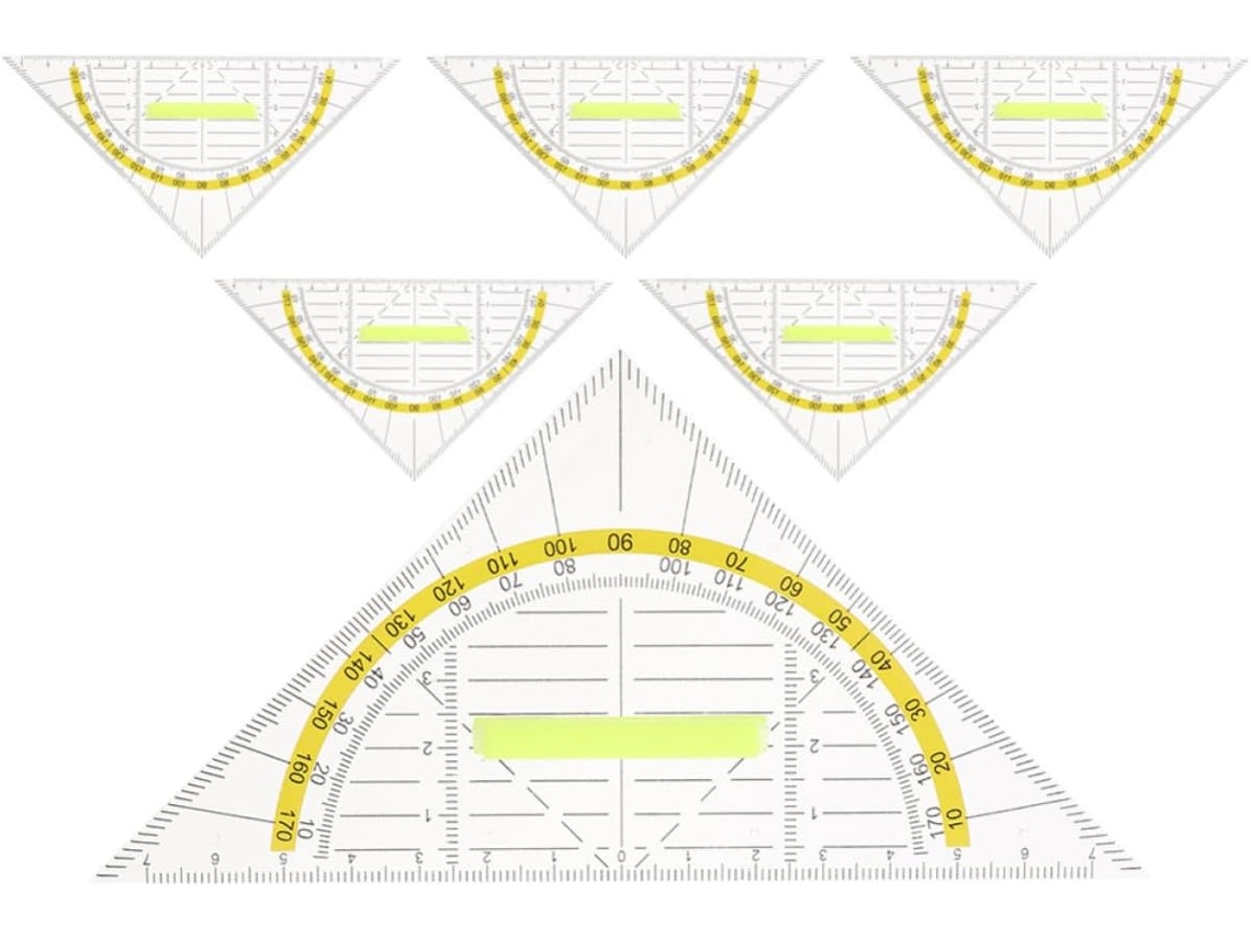 Réguas Triangulares Plásticas Ibasenice, Fácil de Identificar e Portáteis, Para Técnico Desenho E Medição, Ideais