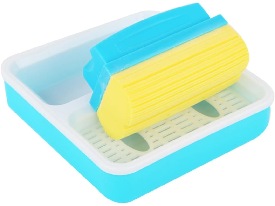Apagador de Giz, Caixa Limpeza em Pvc, Fácil Transportar e Usar para Quadros Brancos, Acessório Prático. 18x17