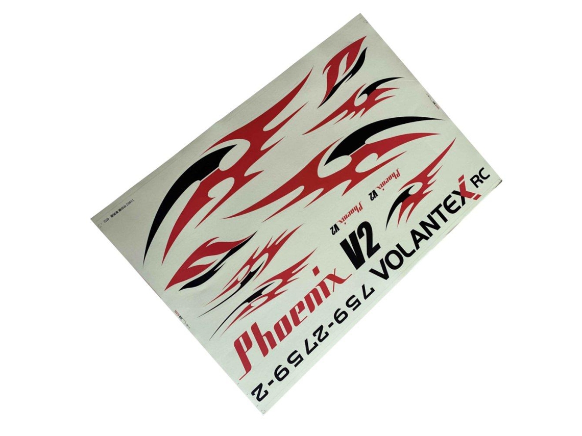 Adesivos de substituição para aeromodelo Volantexrc Phoenix V2 759 2 com 2000 mm de envergadura. MDUG (1 unidade)
